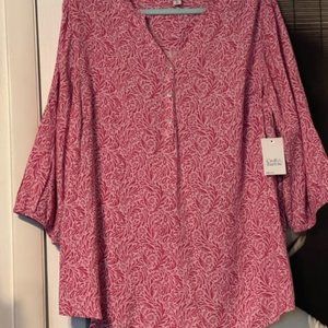 Plus size pink top